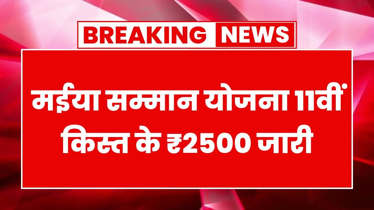 ₹2,500 Credited! 11th Installment of Mukhyamantri Maiya Samman Yojana Released – Here’s How to Check Your Name & Bank Status